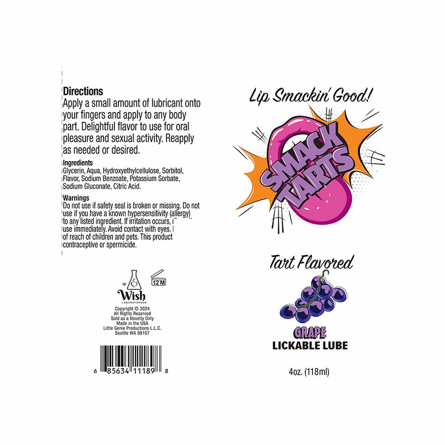 Smack Tarts Lickable Sour Grape Lube