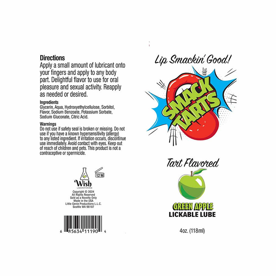Smack Tarts Lickable Sour Green Apple Lube