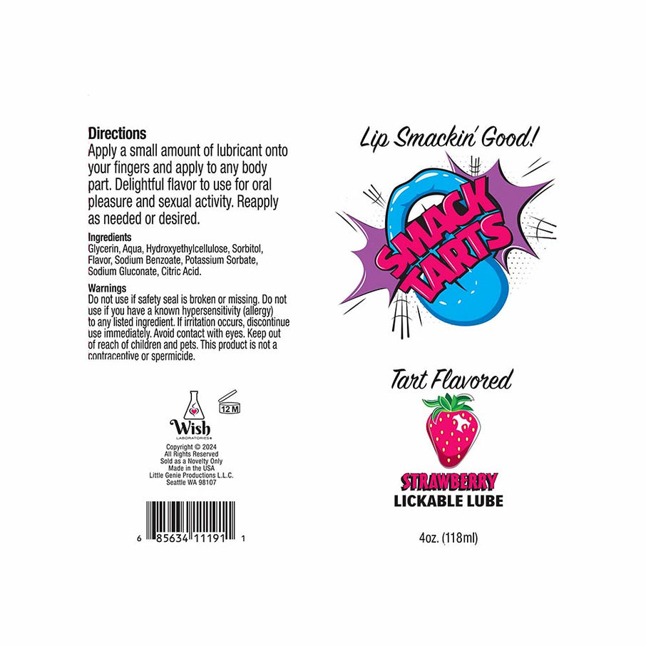 Smack Tarts Lickable Sour Strawberry Lube