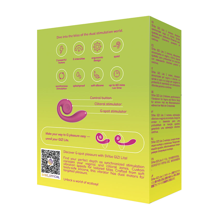 SVibe Snail Gizi Lite Vibrator Clitoral and G Spot Vibrator