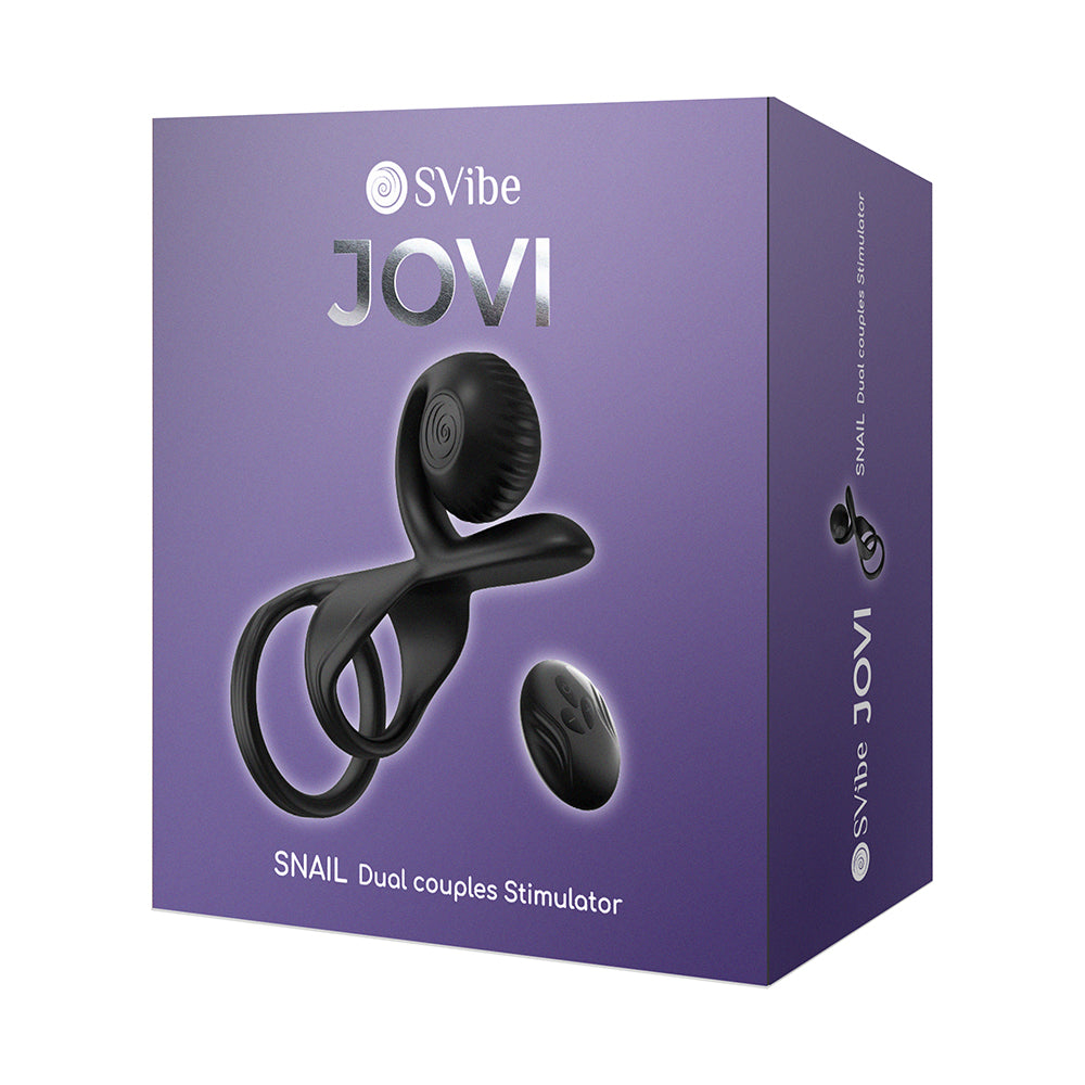 Snail Vibe SVibe Jovi Couples Ring Dual Stimulator Black