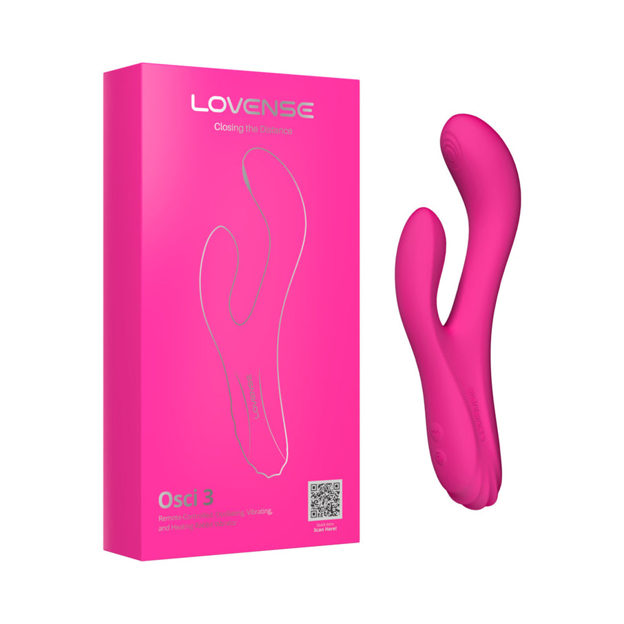 Lovense Osci 3 Remote Control Heating Thumper Clit and G-Spot Rabbit Vibrator Pink
