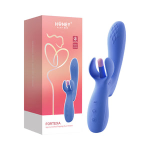 Fortexa App-Controlled Kinky Finger Flapping Dual Rabbit Style Clit and G Spot Stimulator