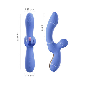 Fortexa App-Controlled Kinky Finger Flapping Dual Rabbit Style Clit and G Spot Stimulator