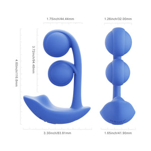 Melody Pressure Sensing App-Controlled Twin Balls Dual Clit and G Spot Vibrator