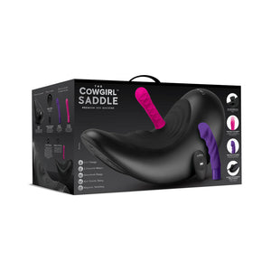 The Cowgirl Saddle Remote Control Sex Machine with 2 Motors Black