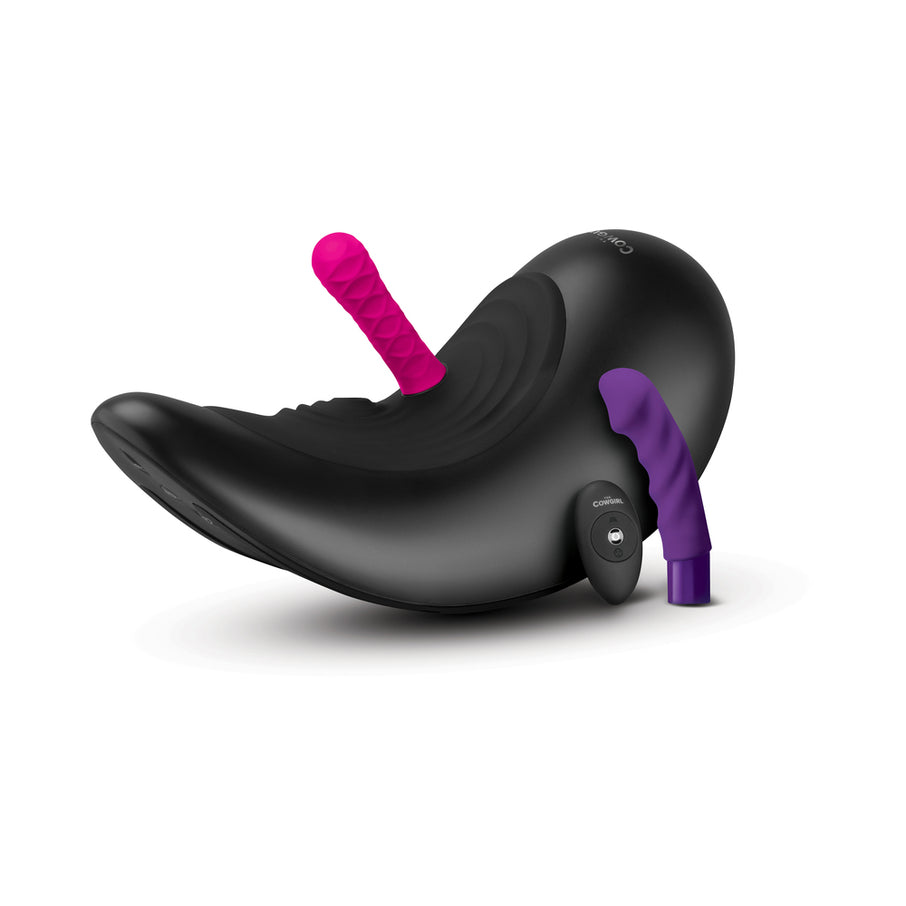 The Cowgirl Saddle Remote Control Sex Machine with 2 Motors Black