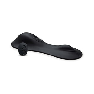 Cowgirl Rodeo Rumbler Grinding Vibrating Tapping Rechargeable Silicone Dildo Black