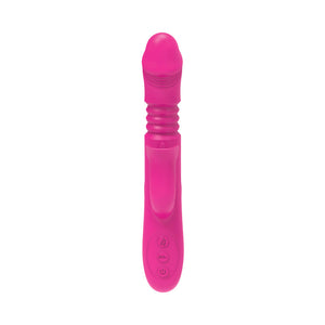 The Royal Passion Heat Rotating and Thrusting Silicone Warming Rabbit Vibrator Pink