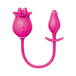 The Royale Dual Clitoris and G Spot Massager Silicone Rechargeable Vibrator Pink