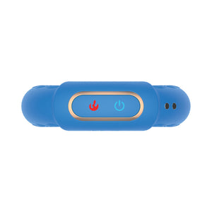 The Royale Heat-Up Penispower Silicone Rechargeable Penis Ring Blue