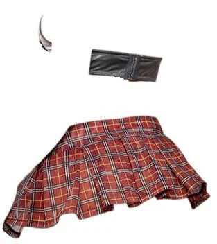 Fantasy Lingerie Play Mischief Maker School Girl 5-Piece Costume Set Black/Red