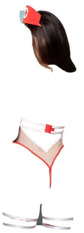 Fantasy Lingerie Play Fever Dream Nurse 4-Piece Costume Set White