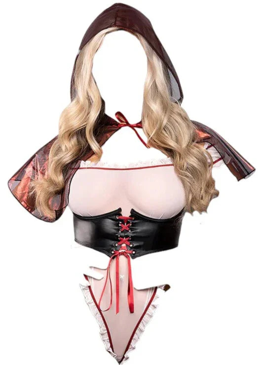 Fantasy Lingerie Play Dangerous Darling 3-Piece Costume Set White