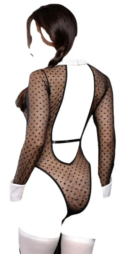 Fantasy Lingerie Play Any Day of the Week Teacher Costume Set Black