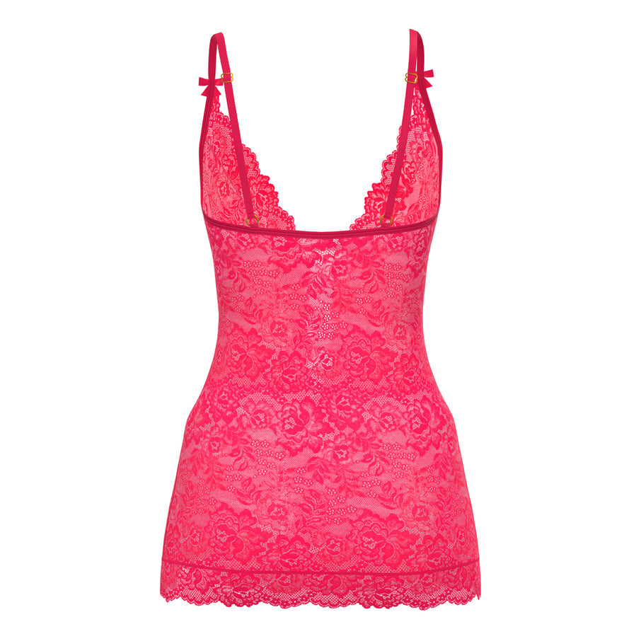 Magic Silk Get It Girl Plunge Chemise & G-Set Diva Pink
