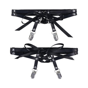 Sportsheets Sex & Mischief Laced Up Garters Black