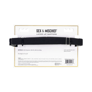 Sportsheets Sex & Mischief Laced Up Garters Black