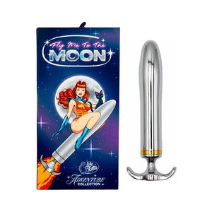 Fly Me To The Moon Metal Vibrator with Ergonomic Safety Handle