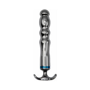 Hidden Treasure Metal Ribbed Curved with Secure Grip Handle Vibrator
