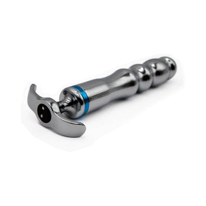 Hidden Treasure Metal Ribbed Curved with Secure Grip Handle Vibrator