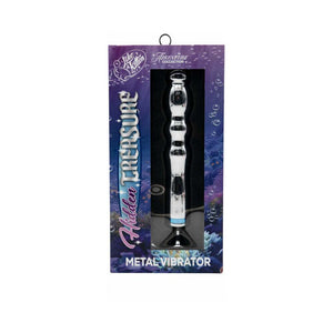 Hidden Treasure Metal Ribbed Curved with Secure Grip Handle Vibrator