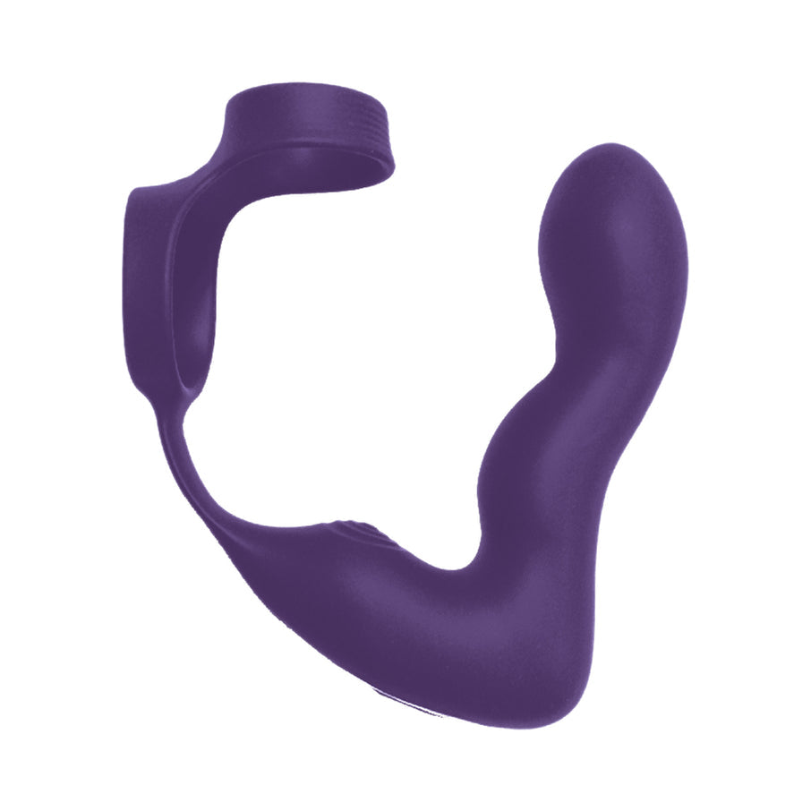 The Royal Inflatable Dual Penis Ring P-Spot Prostate Stimulator Purple