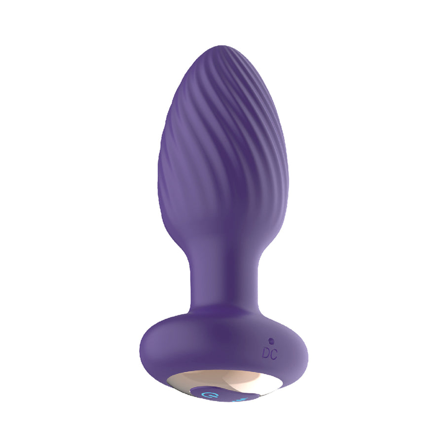 The Royal 8 Rotating Function and Vibrating Anal Plug with Remote Purple
