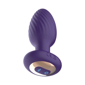 The Royal 8 Rotating Function and Vibrating Anal Plug with Remote Purple