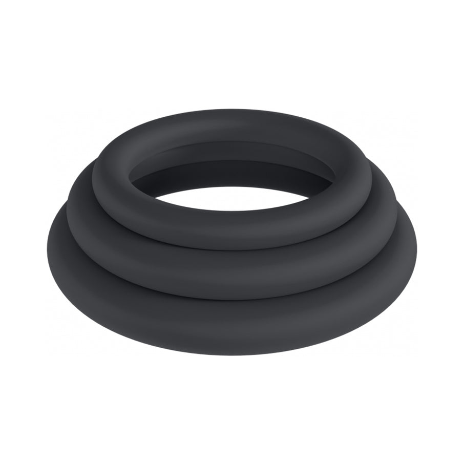 LEVELZ Classic Silicone Cock Ring Set of 3 (XS/S/M)