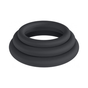 LEVELZ Classic Silicone Cock Ring Set of 3 (L/XL/XXL)