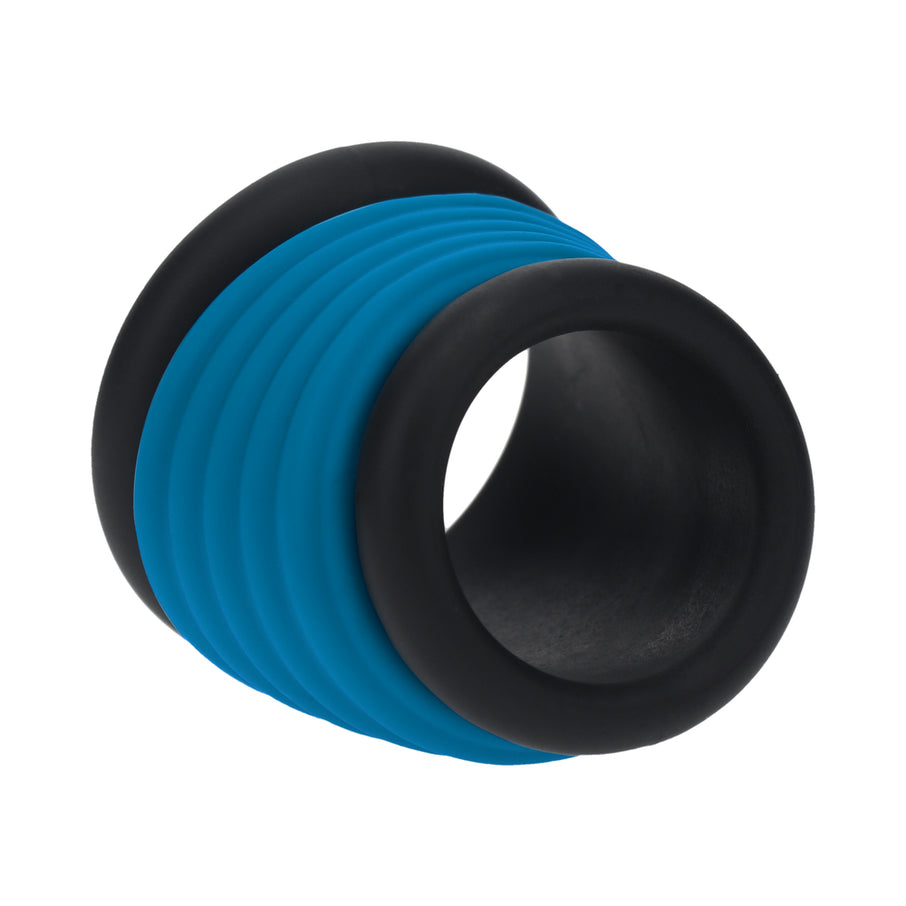 LEVELZ Tube Silicone Penis Ring Black/Teal