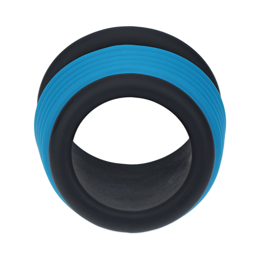 LEVELZ Tube Silicone Penis Ring Black/Teal