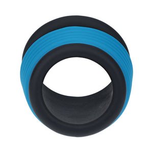 LEVELZ Tube Silicone Penis Ring Black/Teal