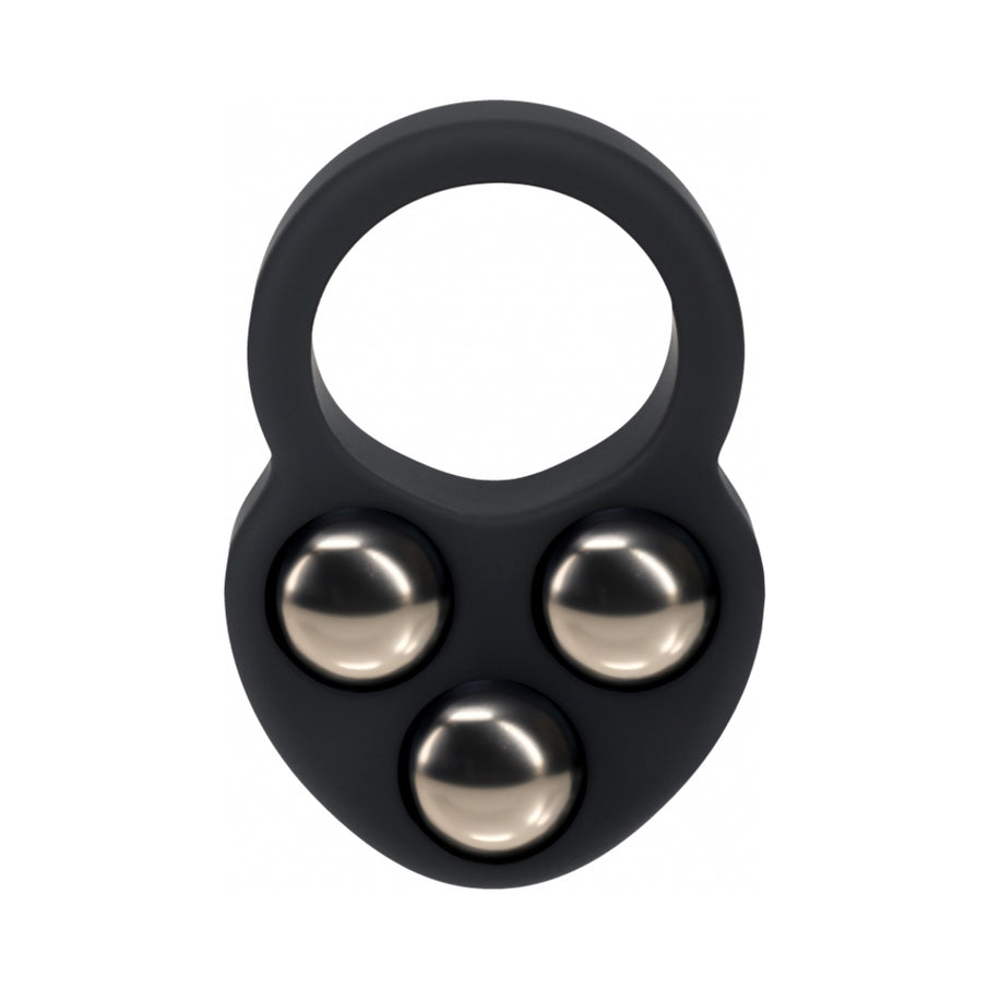 LEVELZ Liquid Silicone Triple Weighted Ball Penis Ring