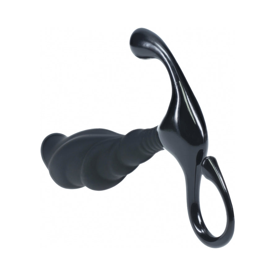 LEVELZ Rippled with Hard Loop Silicone Prostate Massager Large