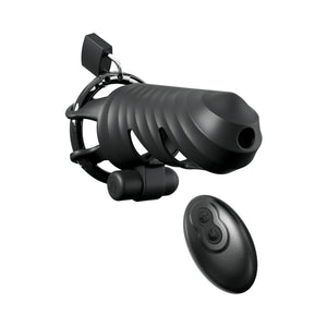 Fantasy C-Ringz Remote-Controlled Vibrating Penis Blocker Black