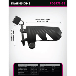 Fantasy C-Ringz Remote-Controlled Vibrating Penis Blocker Black