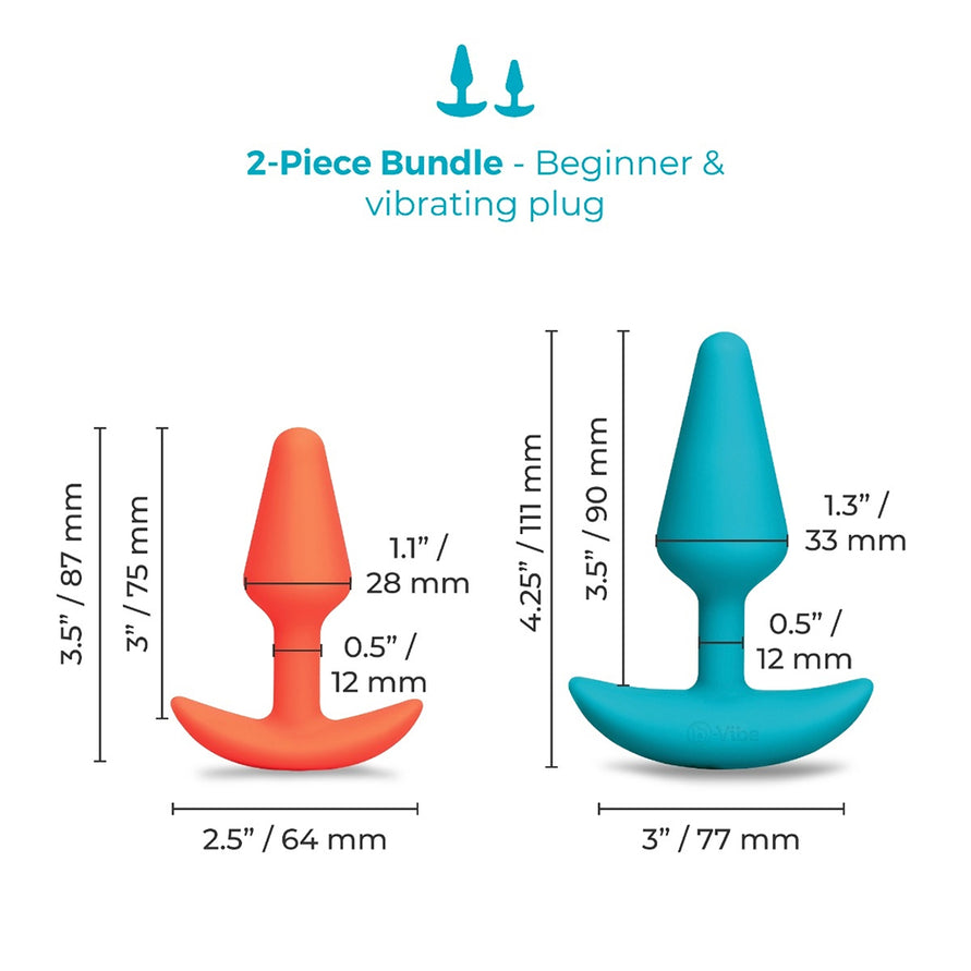 b-Vibe Butties Anal Training 2-Piece Set