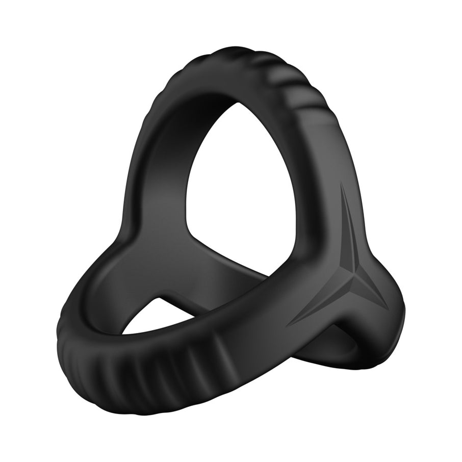 Forto F-59 Tri Penis & Ball Ring Black