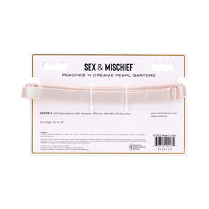 Sportsheets Sex & Mischief Peaches 'n CreaMe Pearl Garters