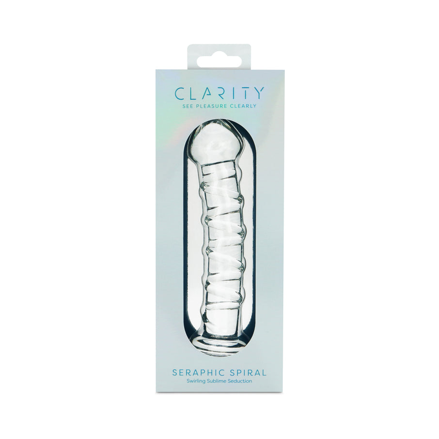 Clarity Seraphic Spiral 6.3 In Glass Dildo