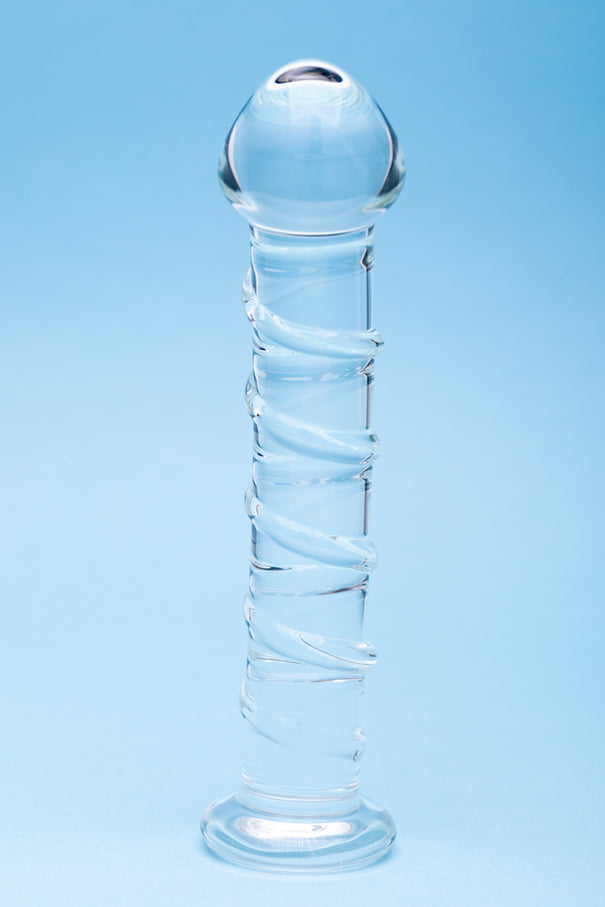 Clarity Seraphic Spiral 6.3 In Glass Dildo