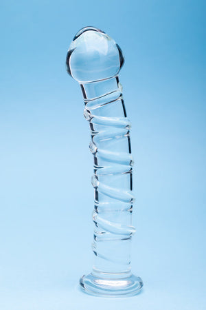 Clarity Seraphic Spiral 6.3 In Glass Dildo
