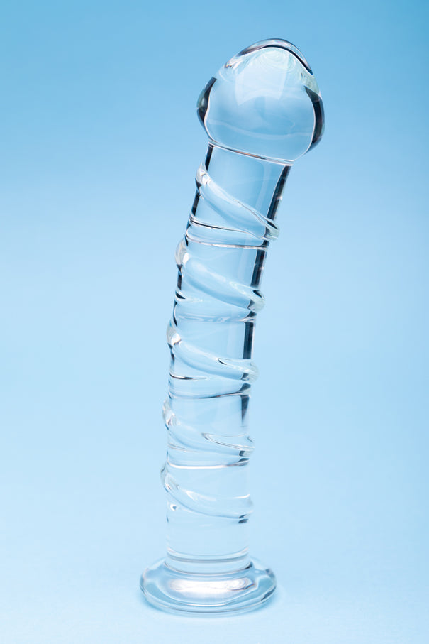 Clarity Seraphic Spiral 6.3 In Glass Dildo