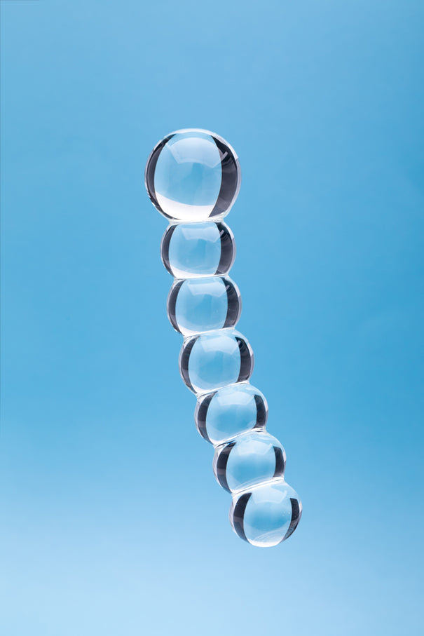 Clarity Celestial Orb 5.4 In Double Ended Glass Dildo