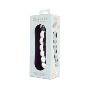 Clarity Celestial Orb 5.4 In Double Ended Glass Dildo