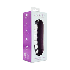 Clarity Celestial Orb 5.4 In Double Ended Glass Dildo