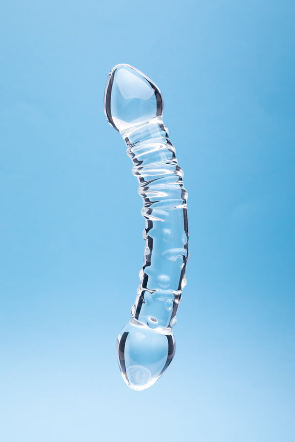 Clarity Celestial Bliss 5.9 In Double Ended Glass Dildo