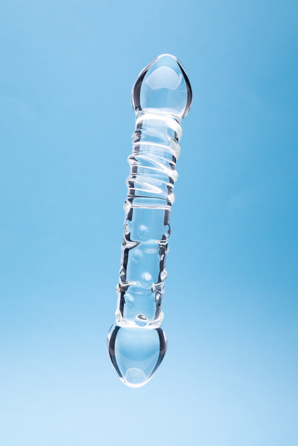 Clarity Celestial Bliss 5.9 In Double Ended Glass Dildo